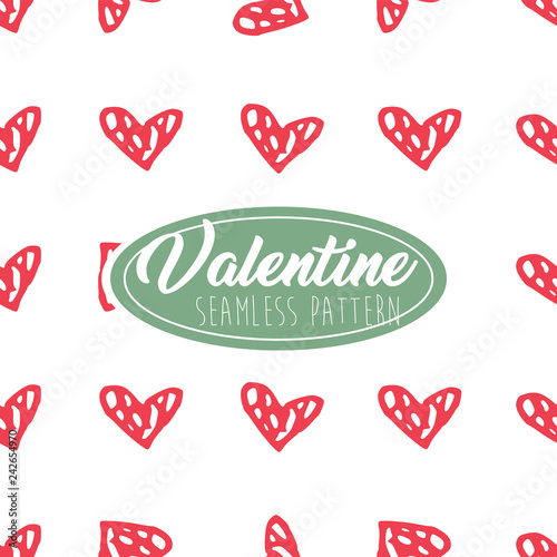 Valentine Seamless Pattern Heart shape for Greeting Card, Invitation and Banner