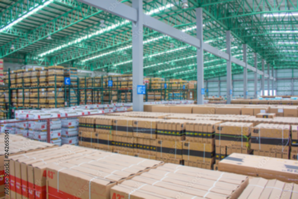 warehouse. Rows of shelves with boxes(Blur picture) warehouse. Rows of shelves with boxes(Blur picture)