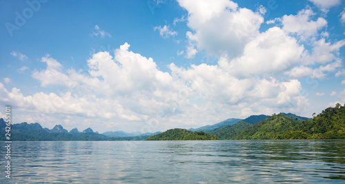 Wallpaper Mural Landscape in Khao SOK national Park. Mountains and lake on a Sunny day Torontodigital.ca
