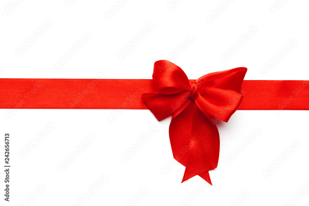 Red ribbon isolated on white Red ribbon isolated on white