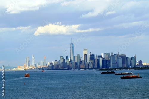 New York City skyline  view from New York Bay
