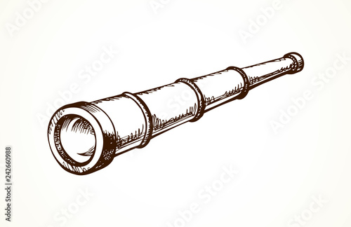 Spyglass. Vector drawing