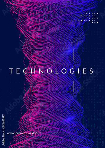 Big data background. Technology for visualization, artificial intelligence, deep learning and quantum computing. Design template for cloud concept. Colorful big data backdrop.