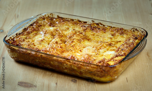 Italian lasagna with cheese