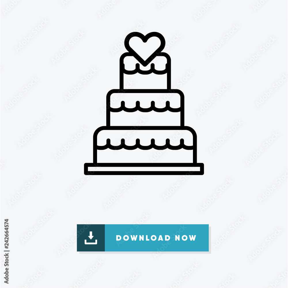 Wedding cake vector icon Wedding cake vector icon