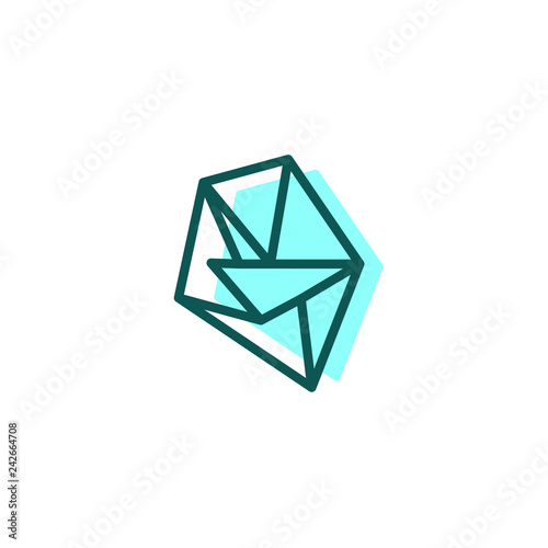 stone, diamond, gem logo template, icon isolated elements