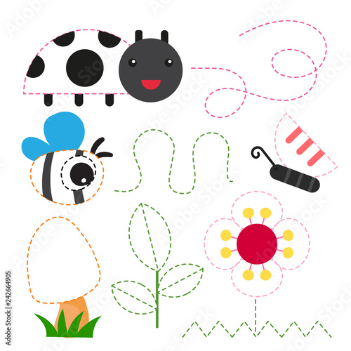 garden worksheet vector design