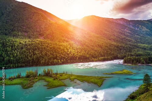 Wallpaper Mural Summer scenery at Wolong Bay, Kanas scenic area, Xinjiang, China Torontodigital.ca