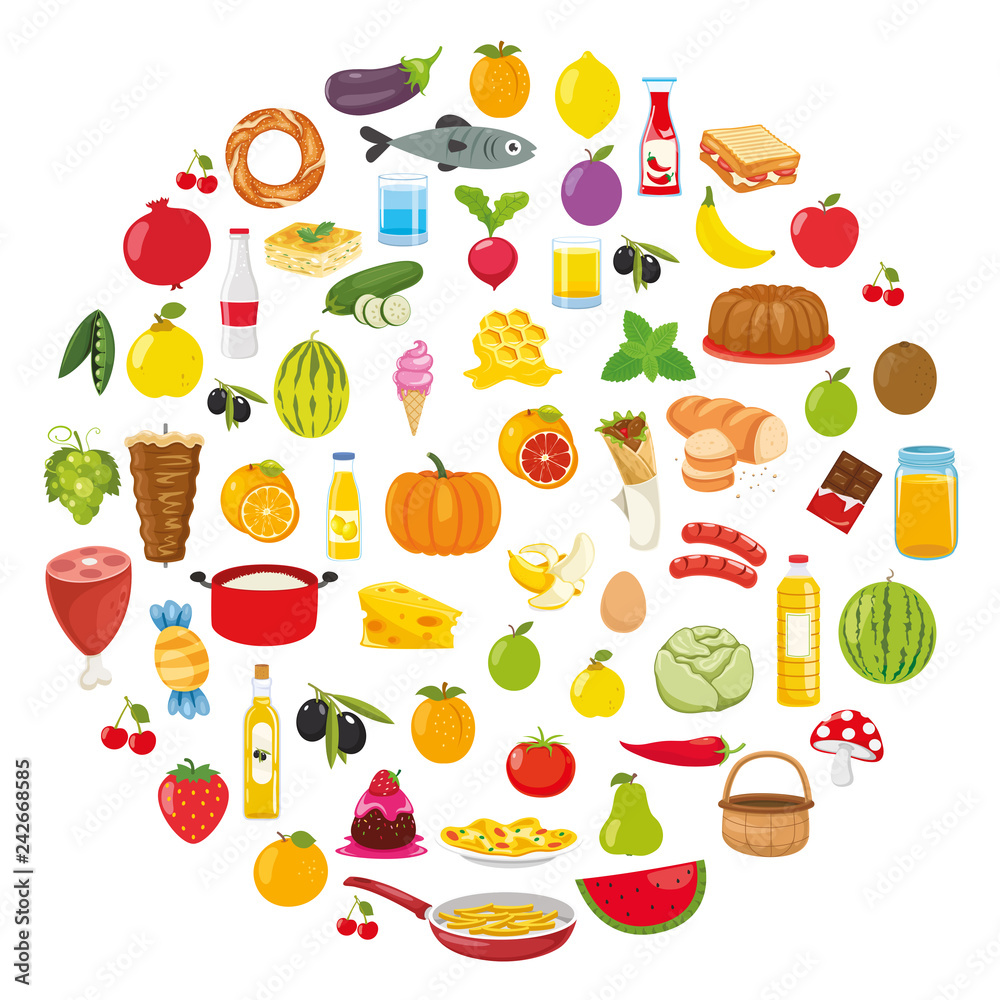 Vector Illustration Of Food Concept Design Vector Illustration Of Food Concept Design