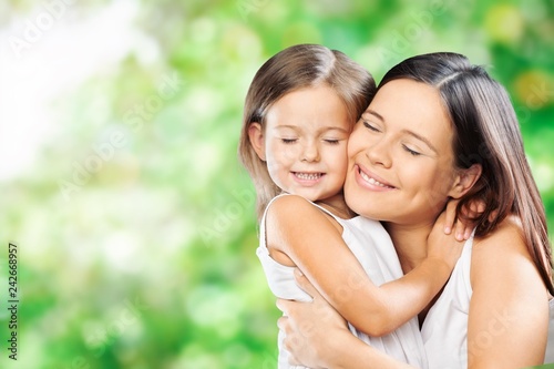 Happy Mother and daughter hugging