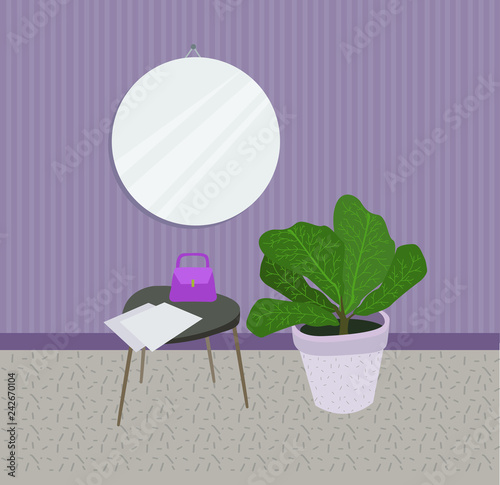 Illustration interior design living room 