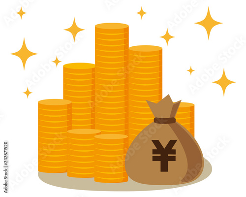 お金　コイン　ゴールド　円　￥