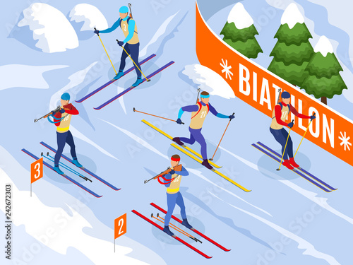 Biathlon Isometric Background