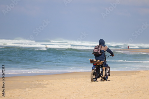 vélo sur la plage
