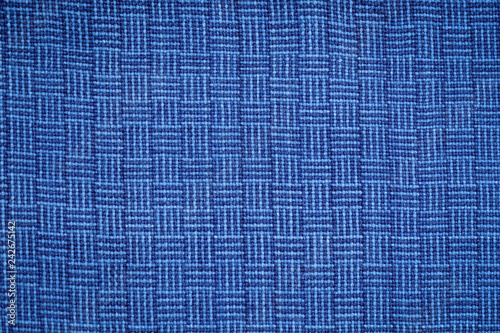 Close up of beautiful traditional Thailand vintage of blue silk use for background and texture. Image.;