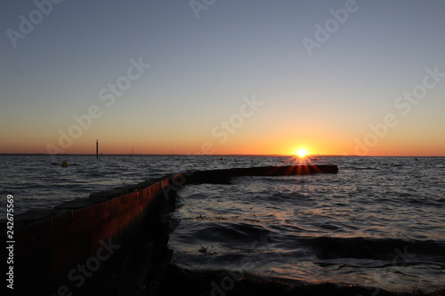 Coucher de soleil sur le bassin d arcachon