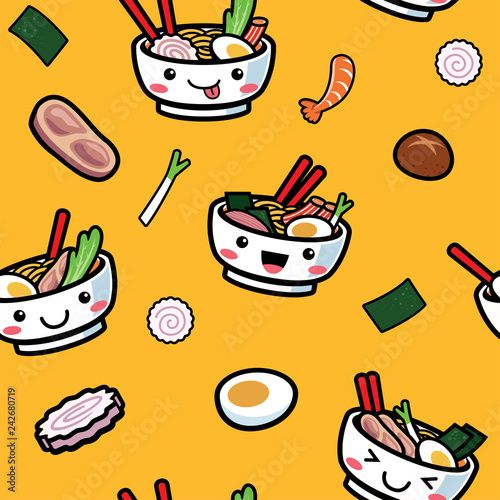 seamless japanese food pattern