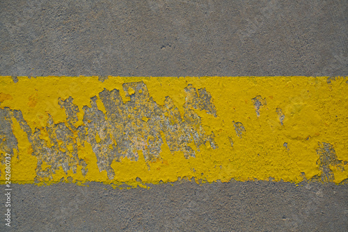 Yellow painted road texture