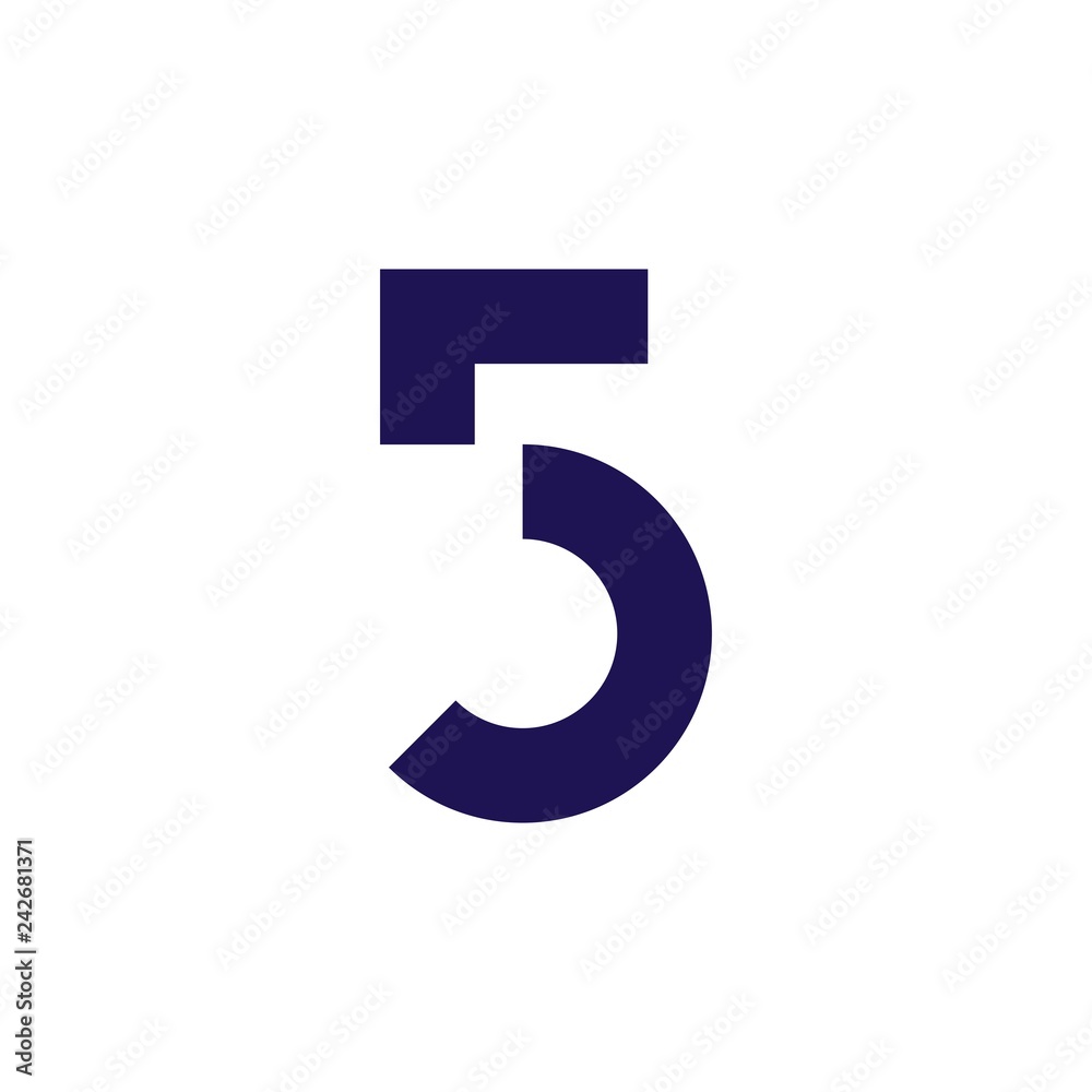 5 number five logo vector icon illustration 5 number five logo vector icon illustration