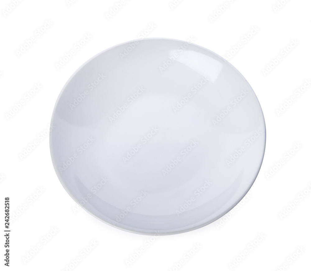 empty plate on white background empty plate on white background