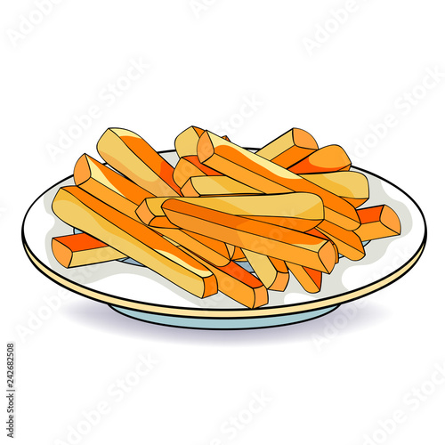 set with appetizer bread croutons  illustration