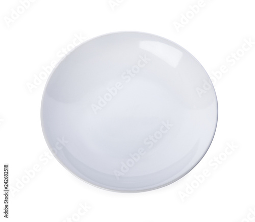 empty plate on white background