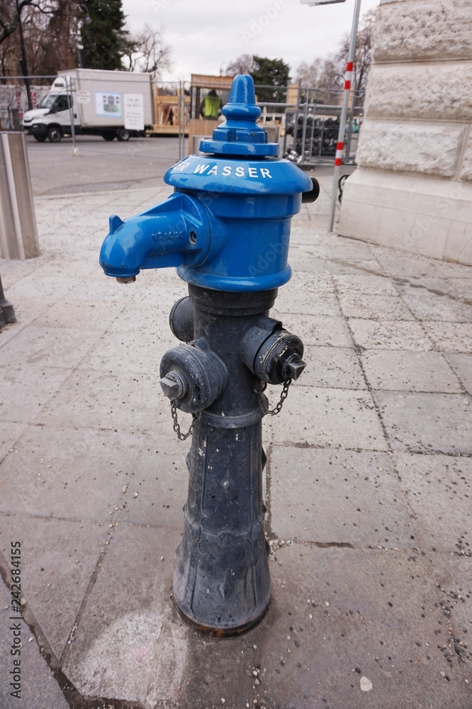 Fire hydrant on the street of Vienna. Fire hydrant on the street of Vienna.