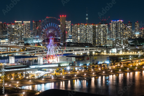 東京 ベイエリア テレコムセンターからの夜景 © Y.Mura