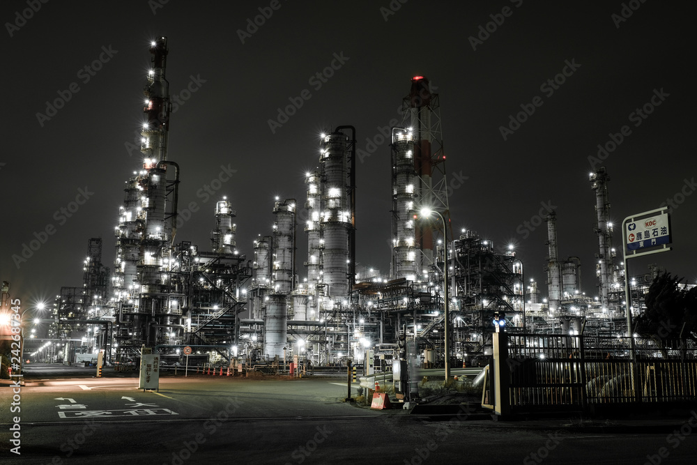 鹿島工業地帯 工場夜景 Stock Photo Adobe Stock