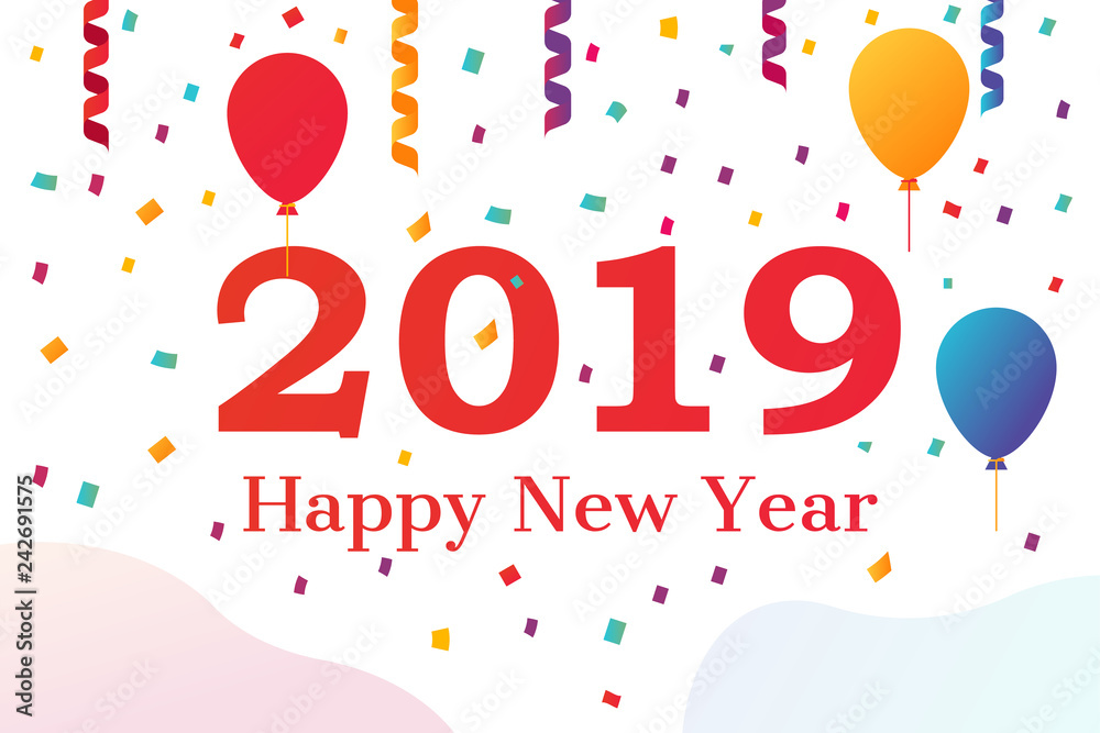 Celebrating new year. Organization of the corporate. balloons serpentine and confetti, christmas celebrations. Vector illustration flat design. Isolated on white background. Celebrating new year. Organization of the corporate. balloons serpentine and confetti, christmas celebrations. Vector illustration flat design. Isolated on white background.