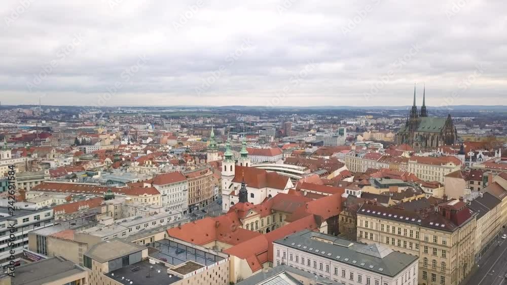 Cityscape of Brno in Czech Republic. Aerial view Cityscape of Brno in Czech Republic. Aerial view