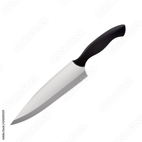 Realistic Vector Illustration of Chef Knife Using Gradient Mesh. EPS10