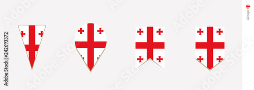 Georgia flag in vertical design, vector illustration