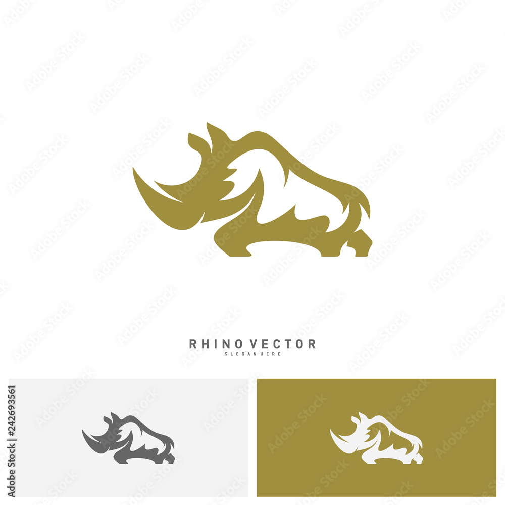 Fototapeta premium Rhino Logo Concept Vector. Rhino Logo Template - Vector