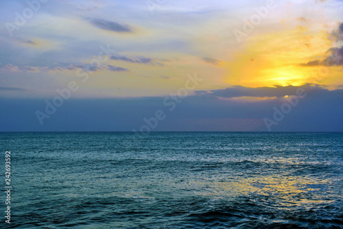 Fototapeta Naklejka Na Ścianę i Meble -  sunset in punta braccetto beach, ragusa, sicily, italy