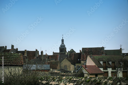 Roofs of old houses of Saulieu historical center