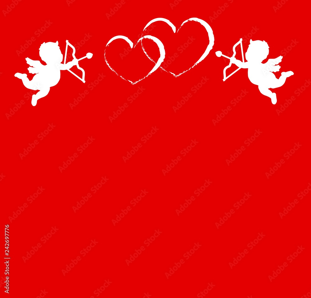 Abstract Valentine's Day Background with Cupid Abstract Valentine's Day Background with Cupid
