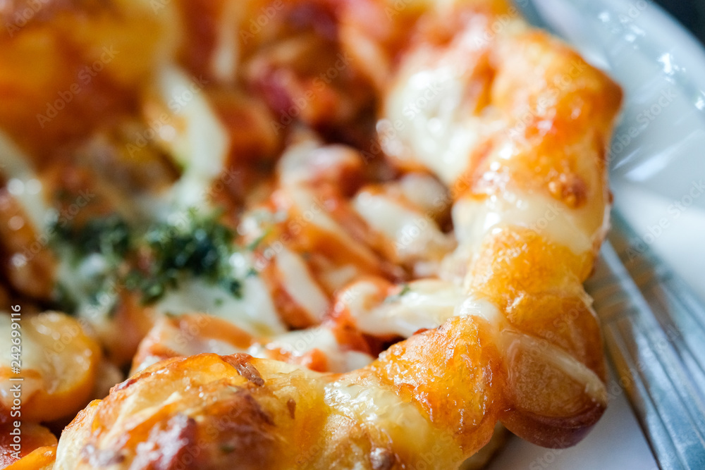 Small pizzas on Plate Small pizzas on Plate