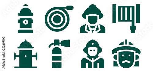  extinguisher icon set