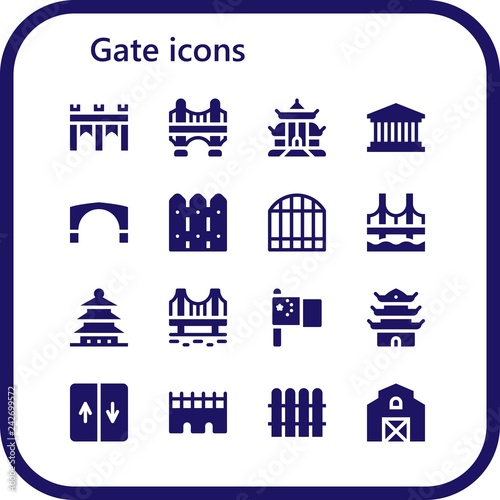  gate icon set