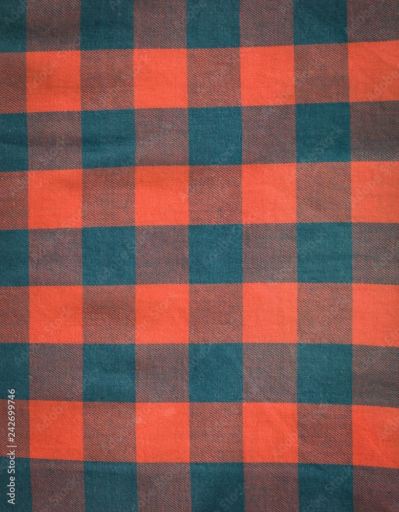Hipster checkered red and blue cotton fabric texture Hipster checkered red and blue cotton fabric texture