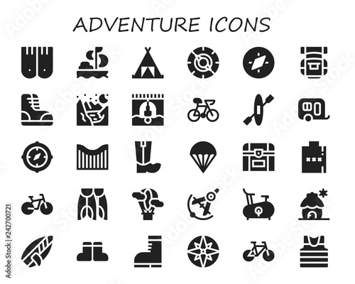  adventure icon set