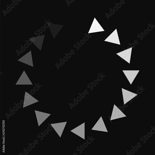 Free Download Round download sign isolated on black background. Load icon. Data loading bar. Vector stock illustration - GFXLoad