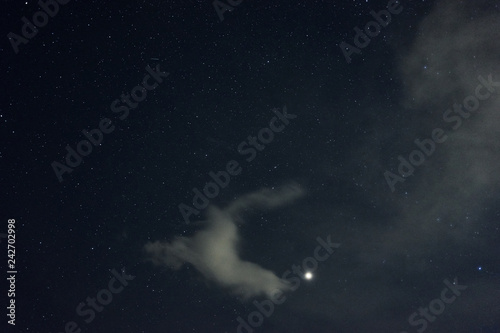 Fototapeta Naklejka Na Ścianę i Meble -  moon and stars in sky