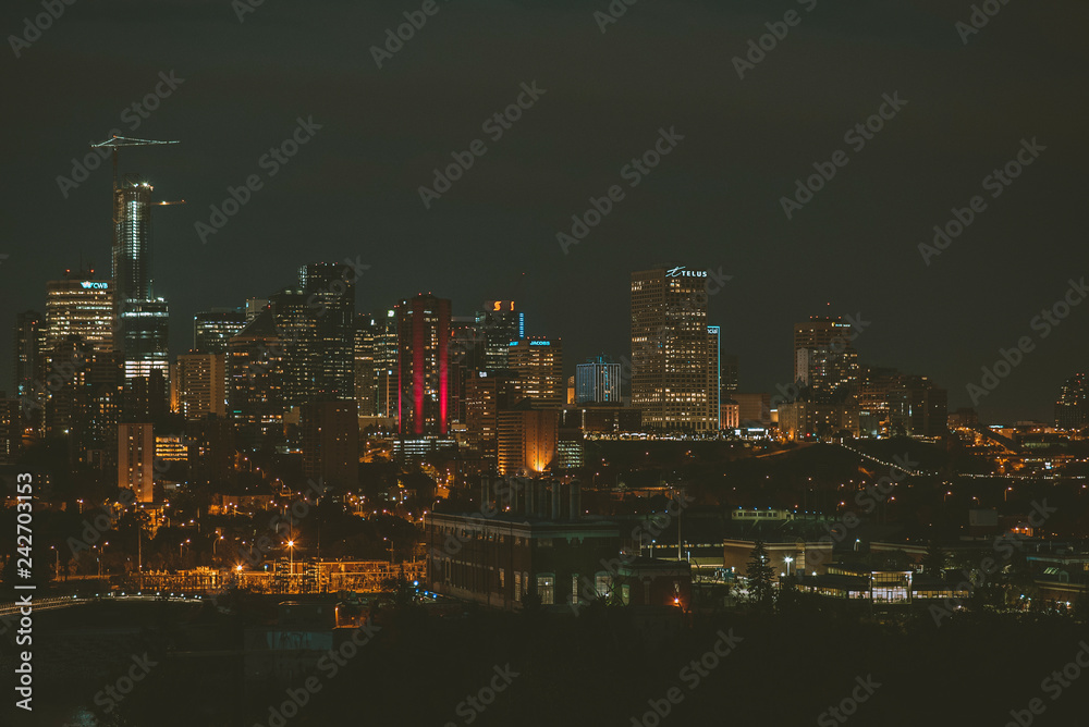 Fototapeta premium Edmonton night skyline