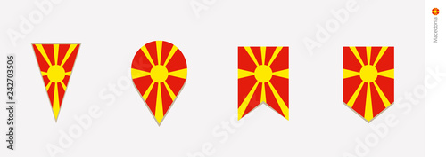 Macedonia flag in vertical design, vector illustration