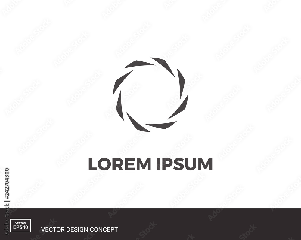 Abstract circular logo template. Round shape icon. Abstract circular logo template. Round shape icon.