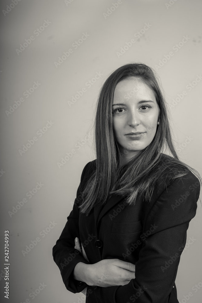 a successful business girl in a office a successful business girl in a office