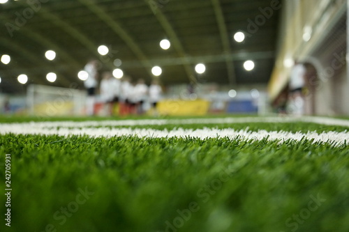 Closeup of football grass