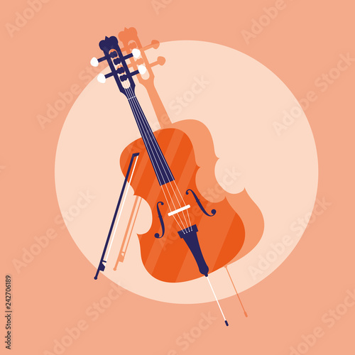 fiddle classical instrument icon © djvstock